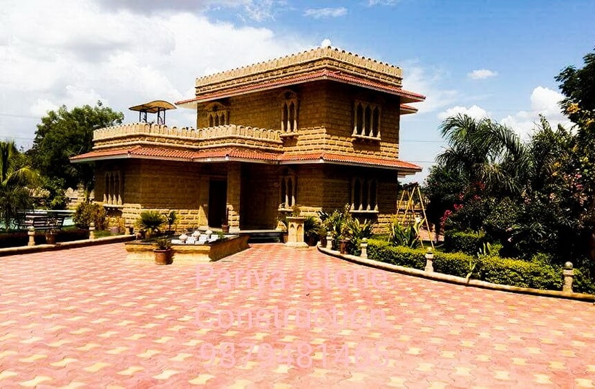 Modern bungalow with stone facade
