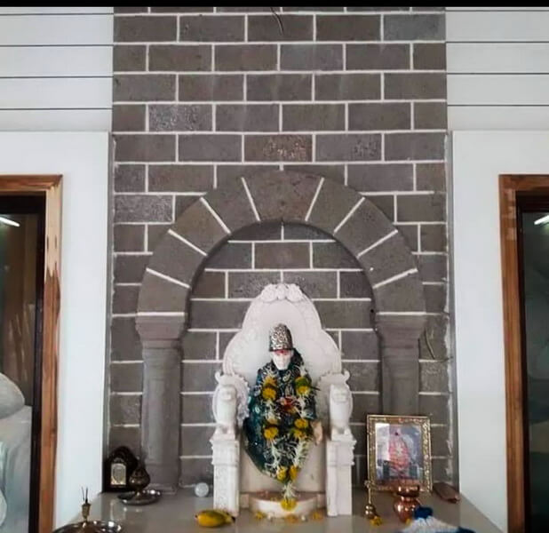 Modern building with natural stone exterior cladding