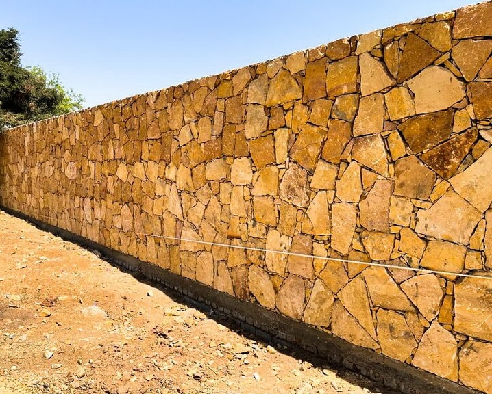 Dhangadhra Stone Wall close-up