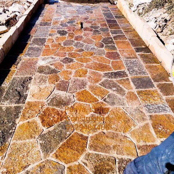 Outdoor patio with durable stone pavers