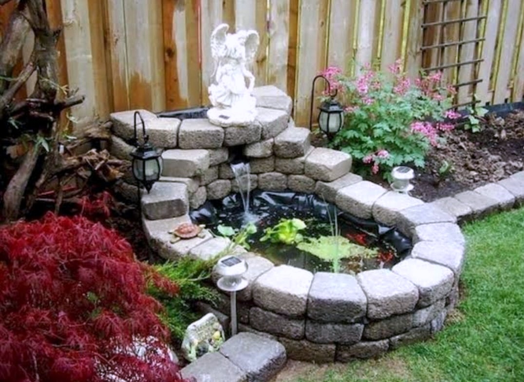 Stone pathway through a lush garden