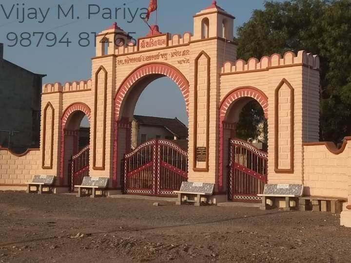 Large stone sculpture in a serene garden setting
